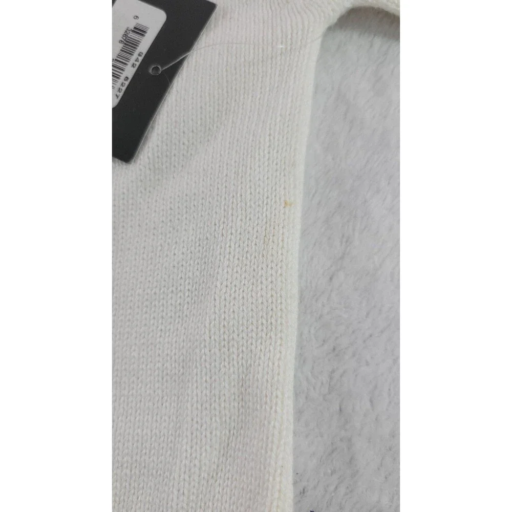 ​Laura Ashley Kids White Cardigan with Silver Trim & Rhinestone Buttons L/G 6X